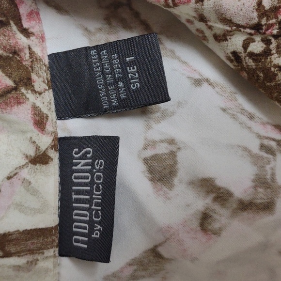 Additions by Chico's buttery soft tan and pink zip up jacket with side pockets M - Picture 5 of 10